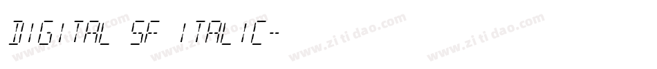 Digital SF Italic字体转换
